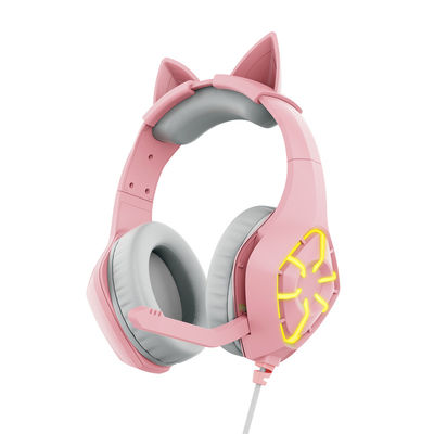 ποιότητας  Foldable Earphone Over-Ear Radio Stereo Headset With MIC LED Light Compatible With Kids Cat Ear Headphones Smartphones PC Tablet εργοστάσιο
