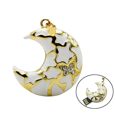 Metal Usb Drive Metal Star Moon Star Gift Stick 64GB 128GB Pendrive 8GB 32GB 16GB Necklace Thumb Drives U Disk USB Flash Drive